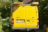 eric Hall Les Guis Virlet Pionsat France Renewable Energy wood on the roofrack of Caliburn Ford Transit aout august 2007 copyright free photo royalty free photo