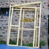 eric hall les guis virlet pionsat puy de dome auvergne france Renewable Energy two completed sides of the wooden verandah octobre october 2007 copyright free photo royalty free photo