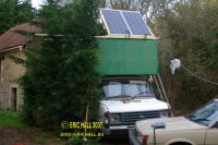 Les Guis Virlet Pionsat France Renewable Energy solar panels repositioned on the roof of the Luton Transit