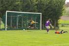 fc pionsat st hilaire shot cleared off the line beauregard vendon football french pyramid level 13 foot francais pyramide niveau 13 19 avril april 2009 copyright free photo royalty free photo