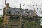 front roof almost finished windows fitted les guis virlet puy de dome france stand alone renewable energy farm solar panels wind turbines copyright free photo royalty free photo