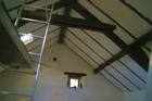 view of loft attic les guis virlet puy de dome france stand alone renewable energy farm solar panels wind turbines copyright free photo royalty free photo
