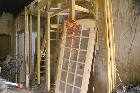 stairs to ground floor fitted les guis virlet puy de dome france stand alone renewable energy farm solar panels wind turbines copyright free photo royalty free photo