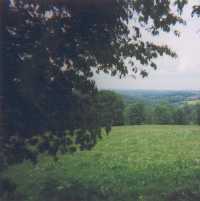 the view across the plain to Montaigut