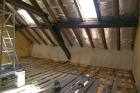 inside attic new roof les guis virlet puy de dome   
france